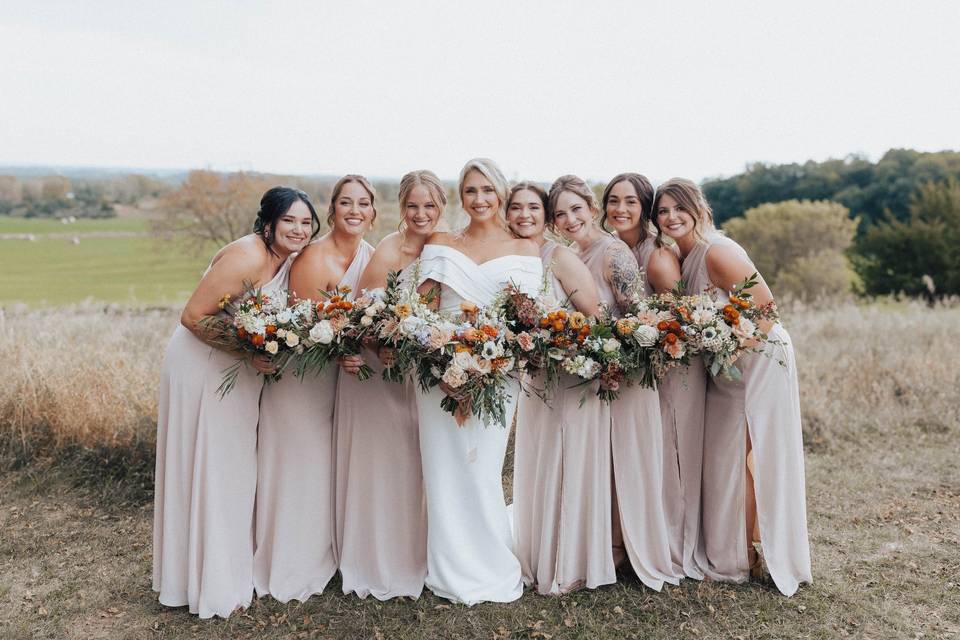 Bride and her bridal party