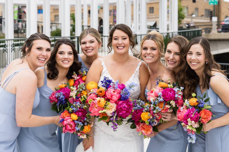 Bride and her bridal party