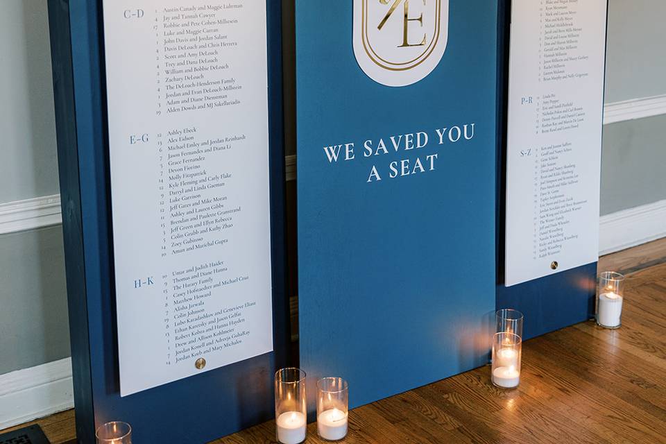 Estate wedding signage design