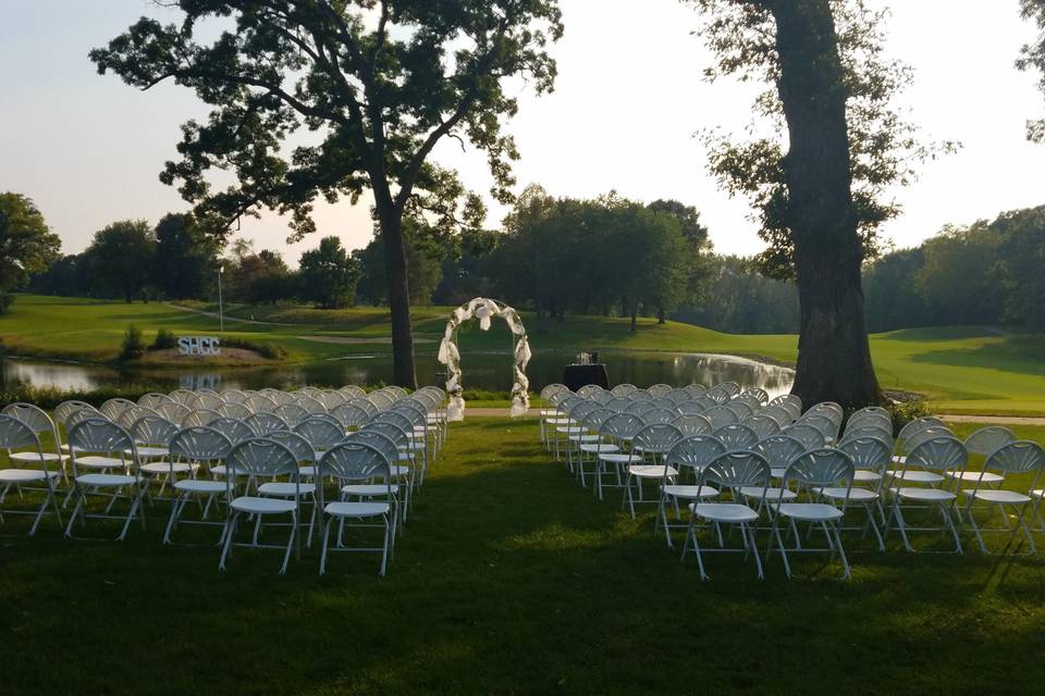 Wedding ceremony setting