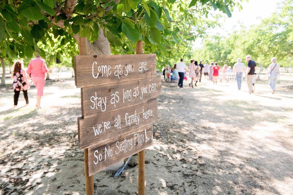 Wedding signage