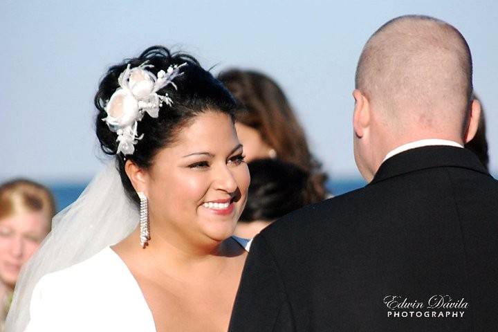 Smiling bride