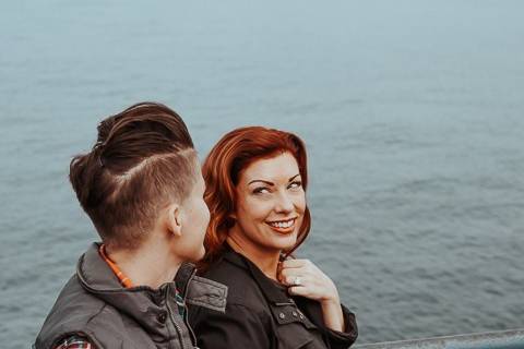 Lovers by the lake