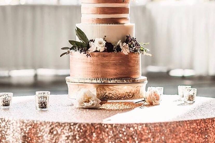 5-Tier Gold Cake
