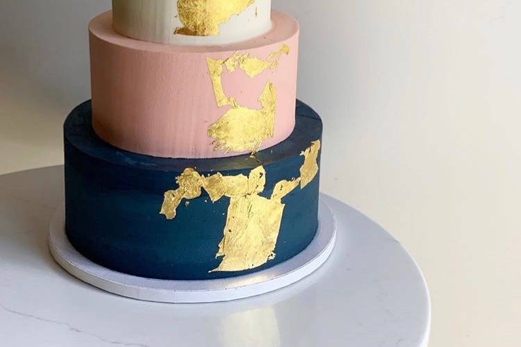 4-Tier Gold Wedding Cake