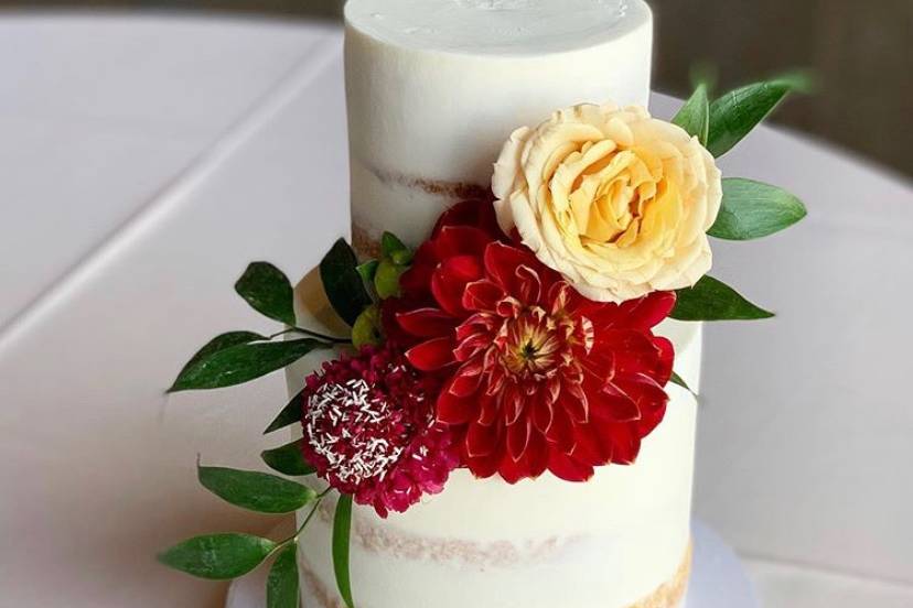 2-Tiered Semi-Naked Cake