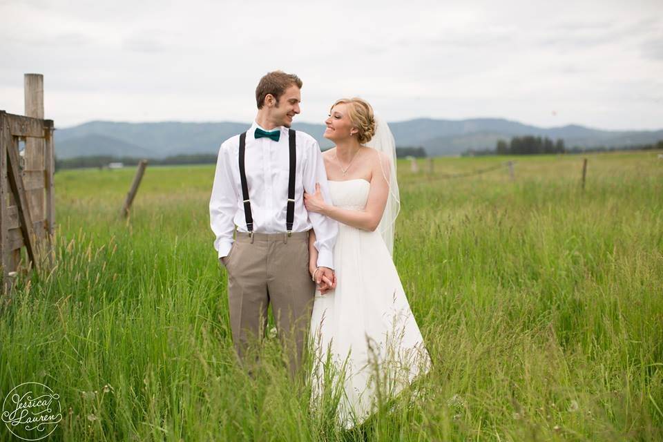 Newlyweds in the field