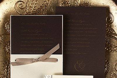 Designed in MochaThis dark, rich mocha invitation is perfect for any formal event.