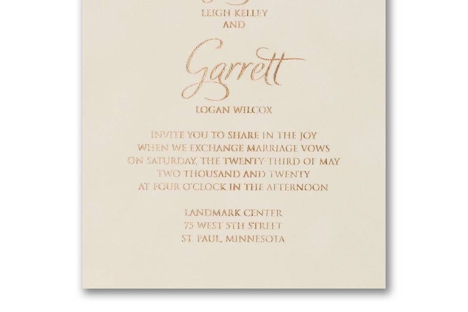 Gold Foil Invitation