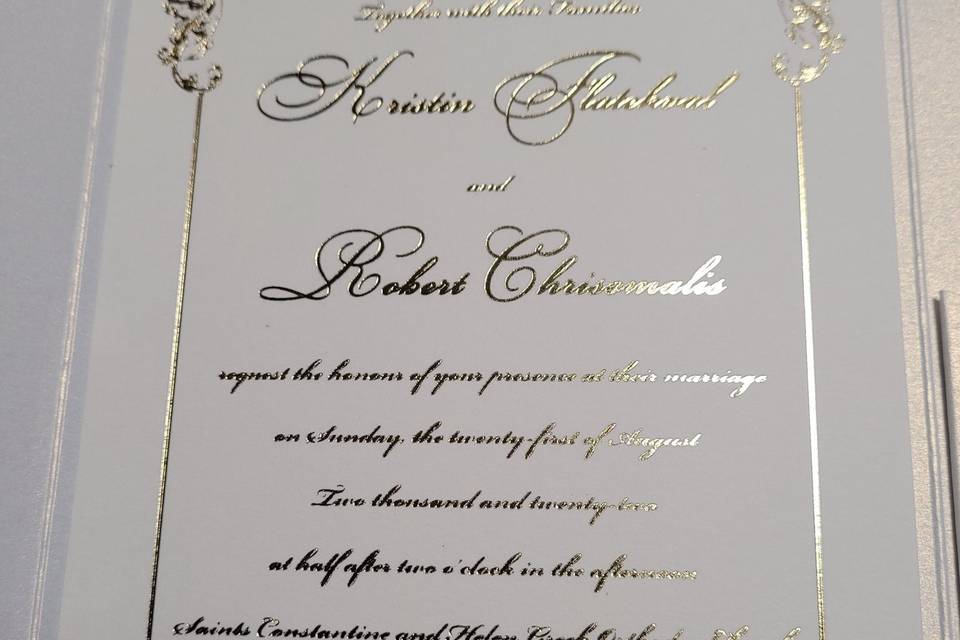 Foil Stamped Invitation