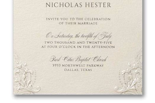 Arching Filigree Invitation