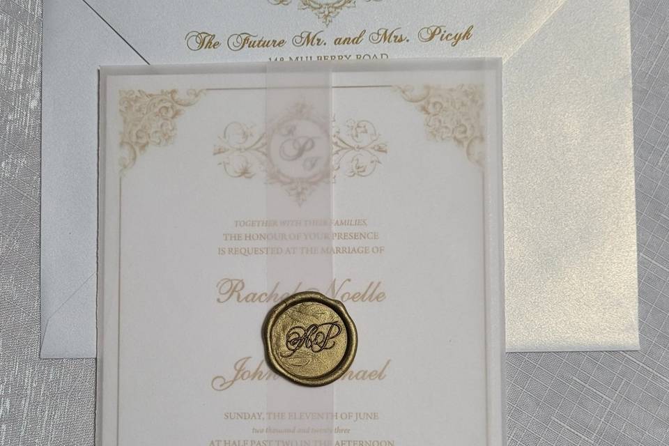 Vellum Wrap with Wax Seal