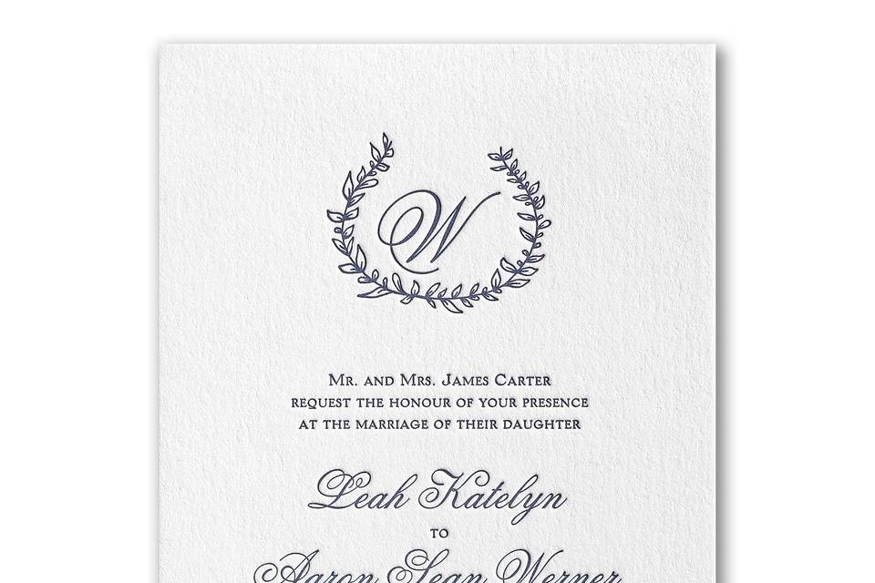 Letter Press Invitation