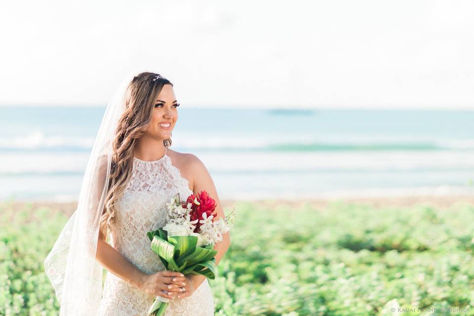 Beautiful bride Hanalei.