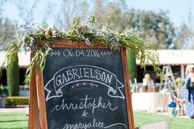 Personalized chalk board sign