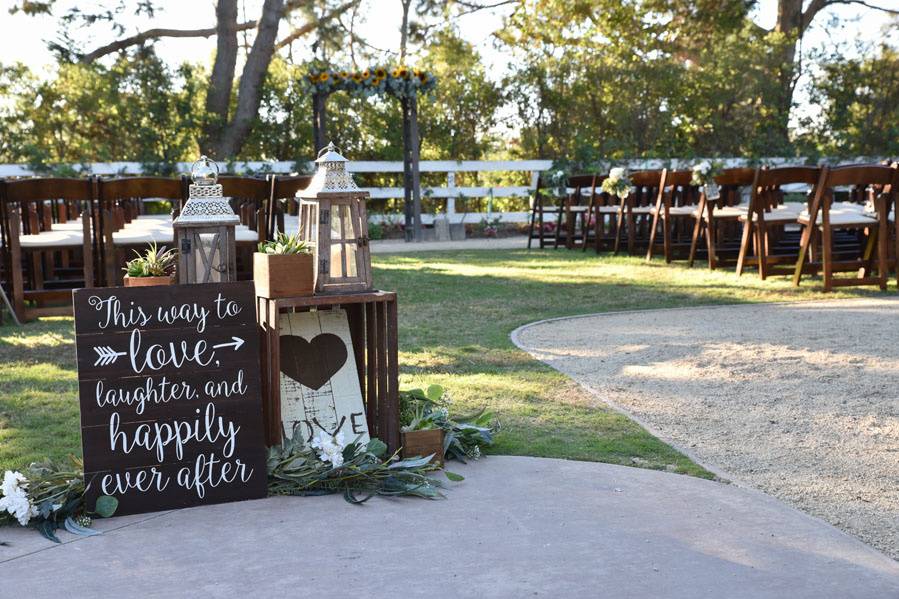 A garden ceremony