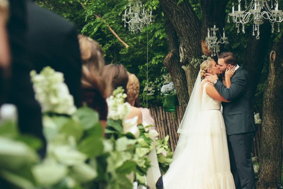 First Kiss - A Still from a Take 4 Films Wedding Ceremony