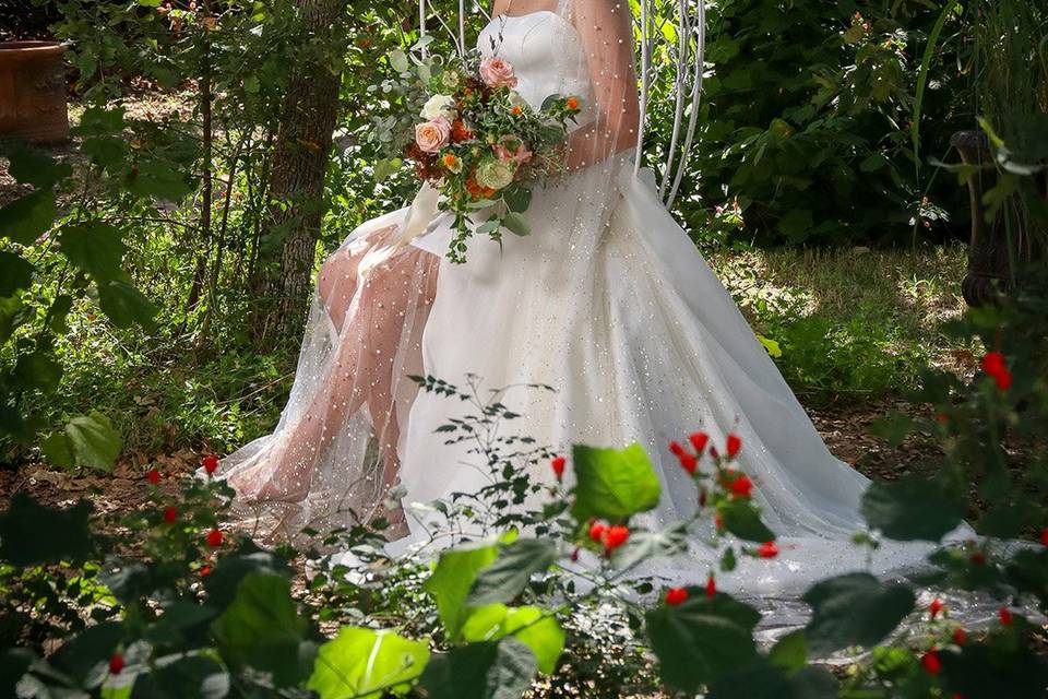 Seated bride