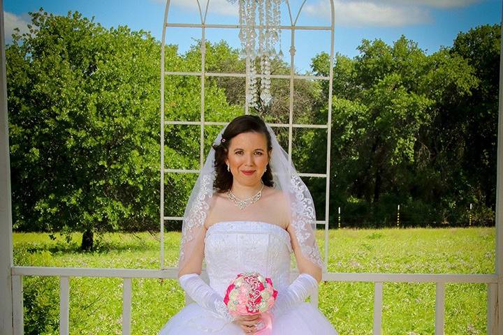 Bride at altar