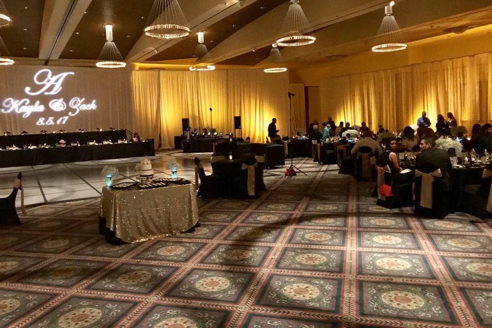 Wedding reception setup