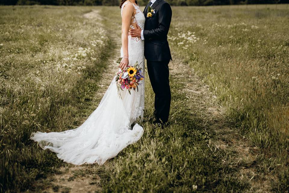 Couple in field