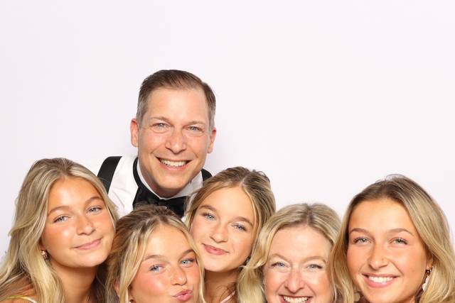 Family posing at a wedding