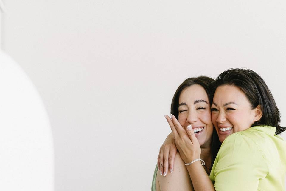 Two women being playful