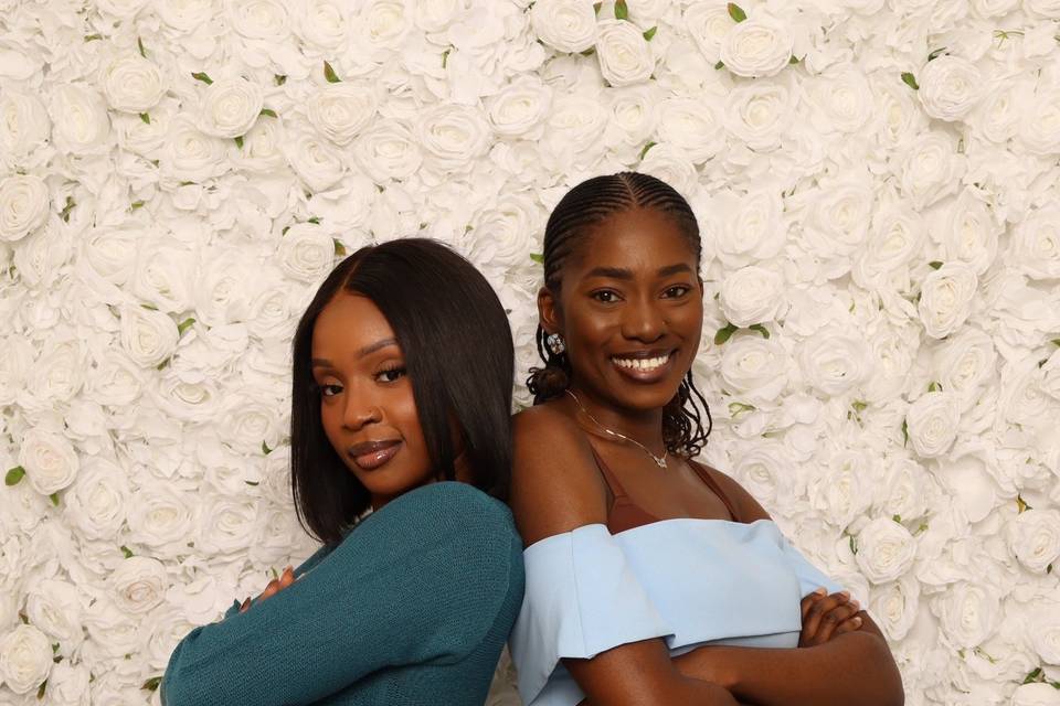 Two girls posing