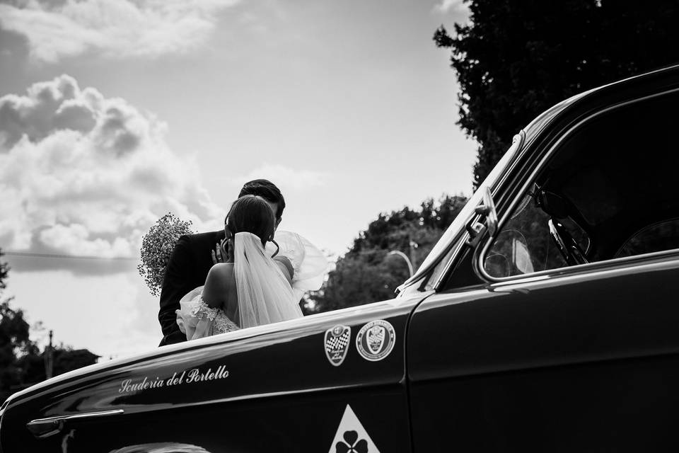 Black and white