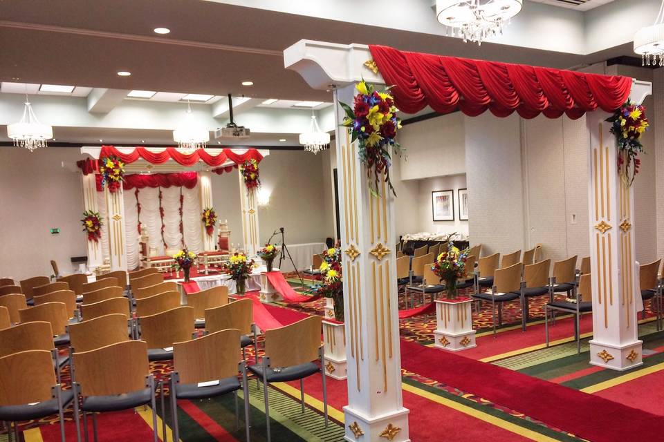 Indoor venue- Ceremony Set Up