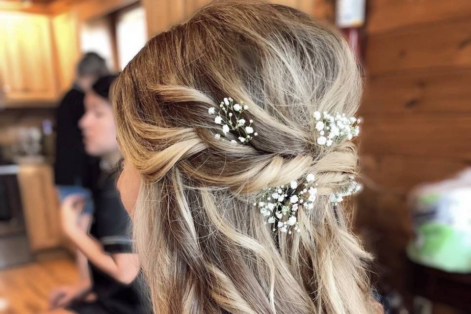 Travel bride updo