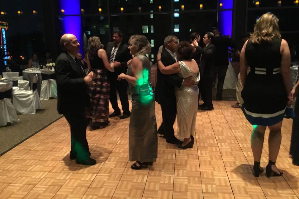 Dancing on dance floor