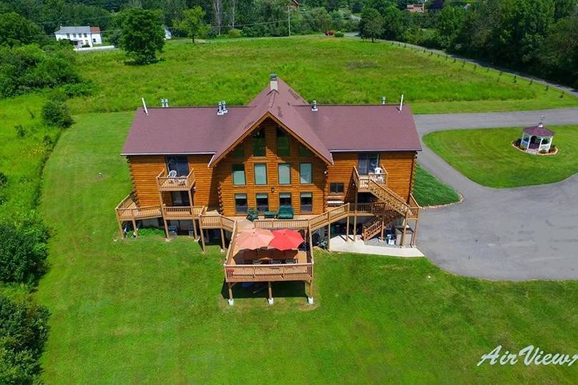 Lake View Lodge aerial view