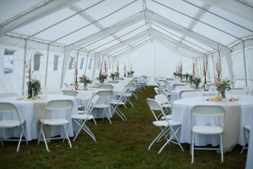 Reception tent