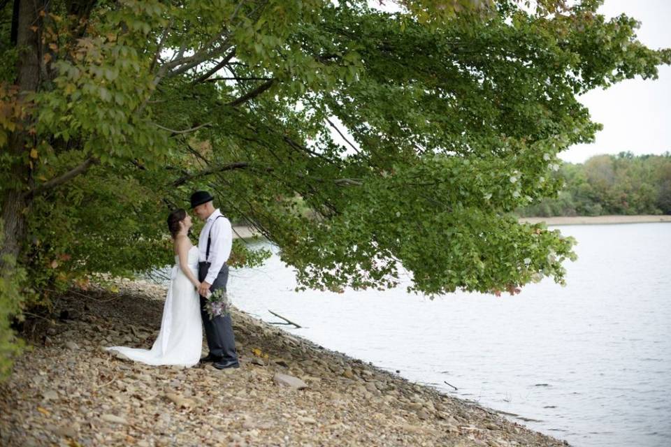 Couple by the lake