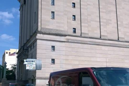 The Freemason's Hall or Masonic Temple in Fort Wayne, IN.