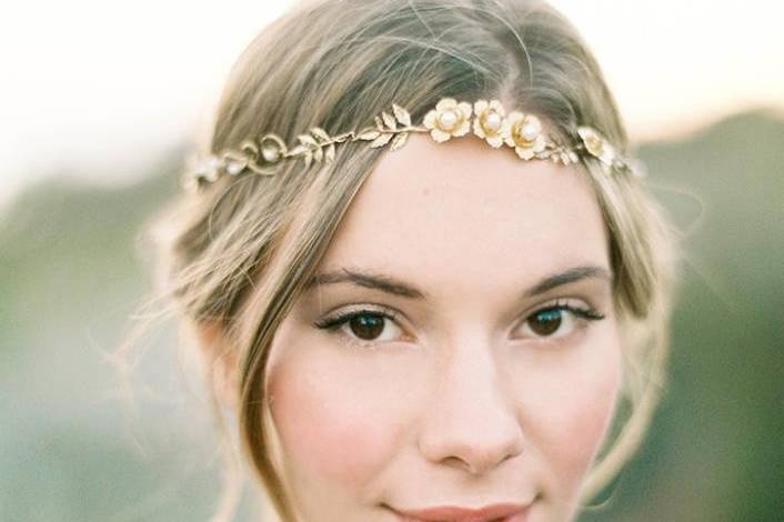 Bride with flower crown