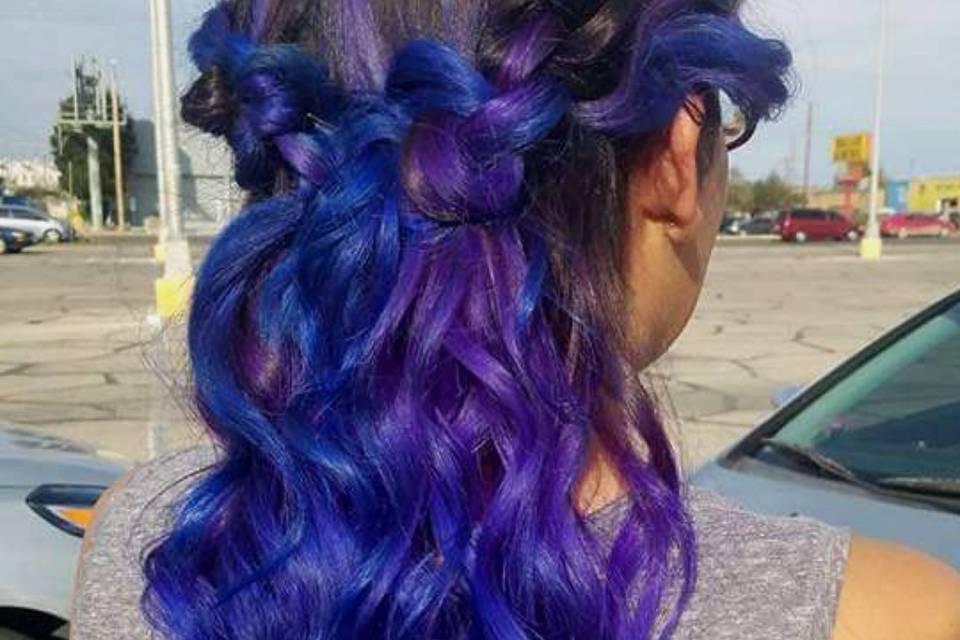 Dutch braids and soft curls