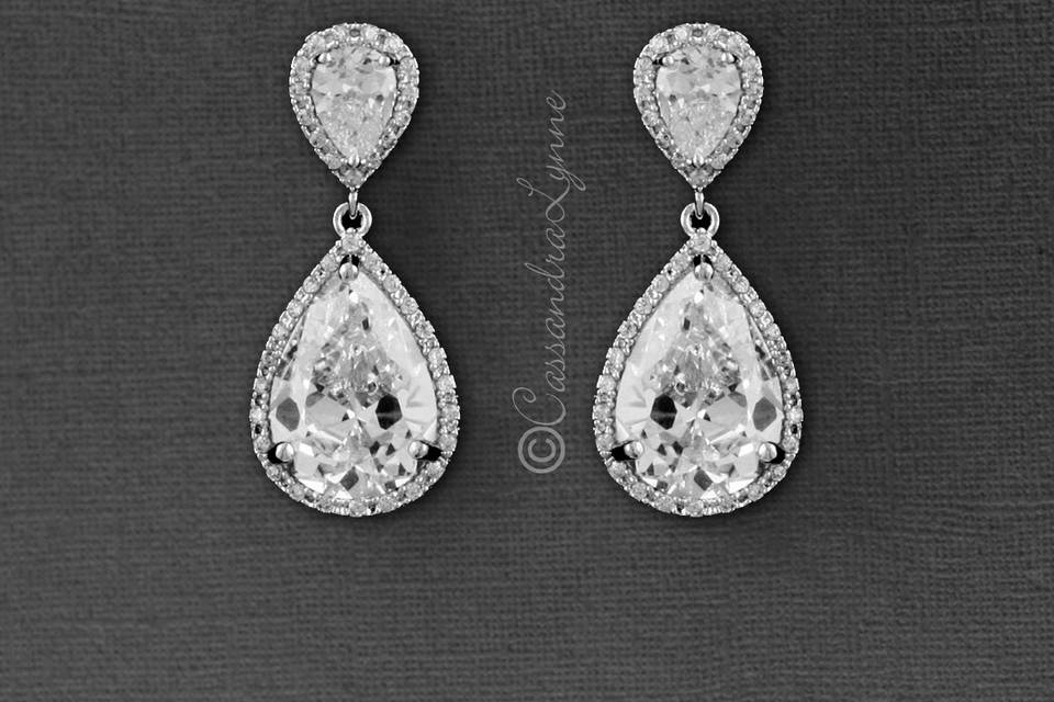 CZ Bridal Earrings