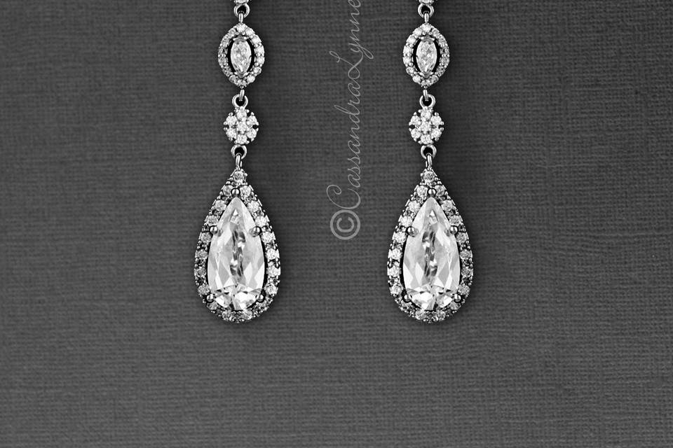 CZ Bridal Earrings