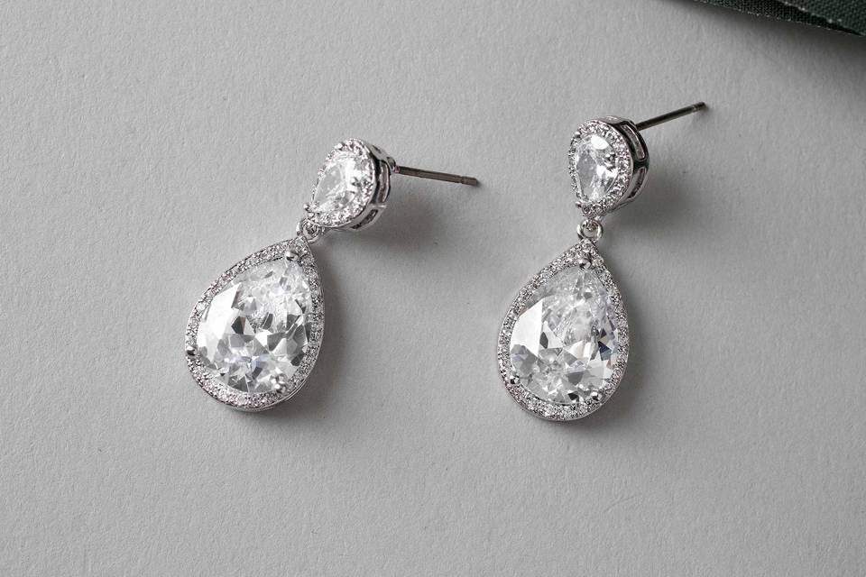 CZ Earrings for the Bride