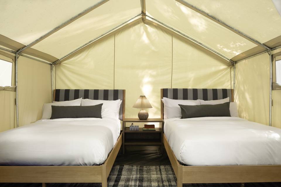 Double bed tent interioir