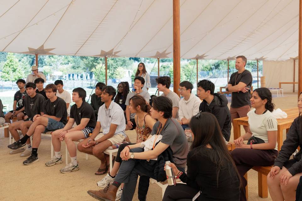 Corporate meetings in the tent