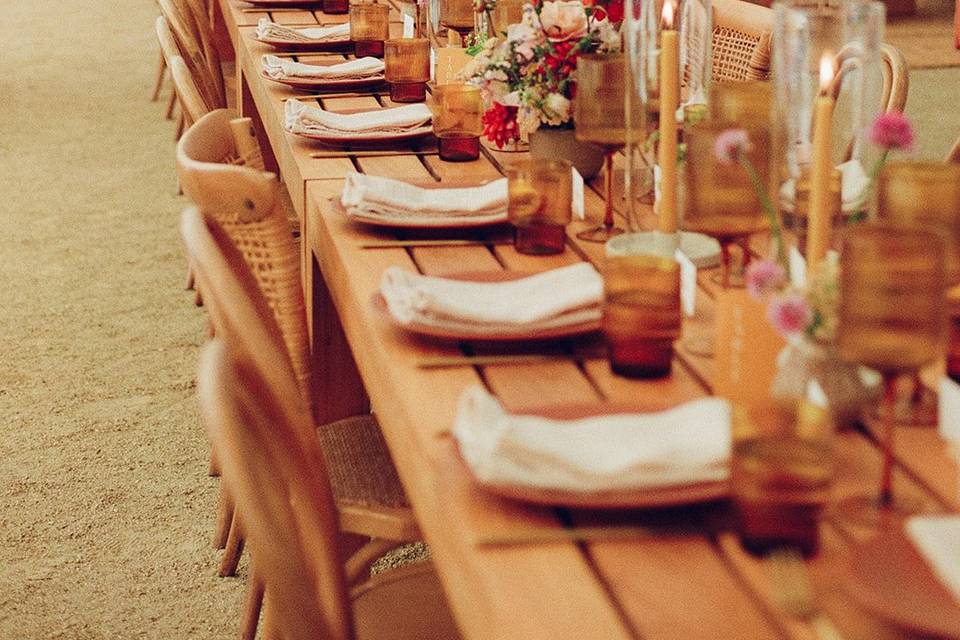 Dinner in the tent
