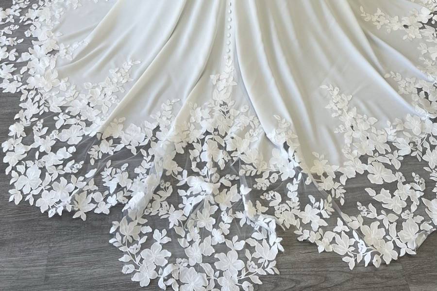 Simple lace and Floral Dress