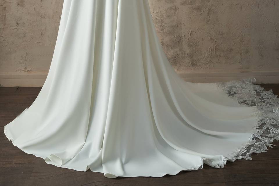 Clean Simple Aline Wedding Dre
