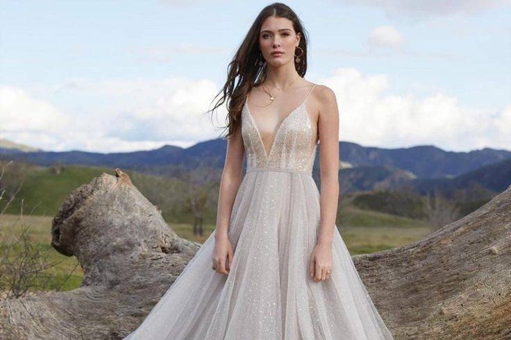 Gray Sparkley Wedding Gown