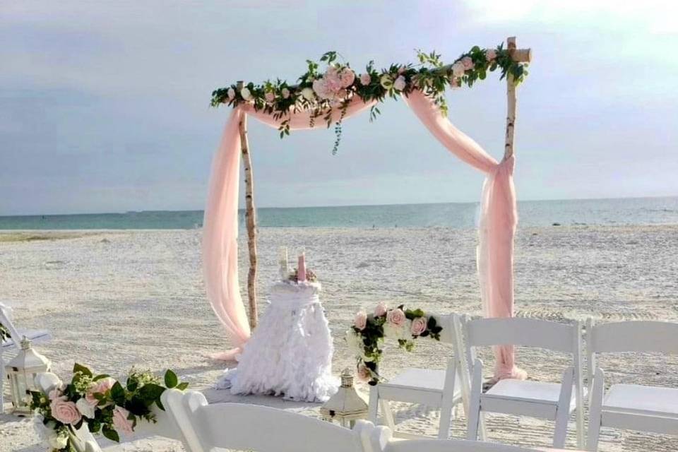 Vintage Vows Beach Wedding