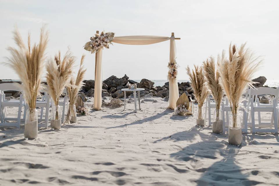 Simply boho beach wedding Fl
