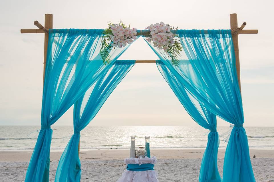 Tresure Island beach wedding